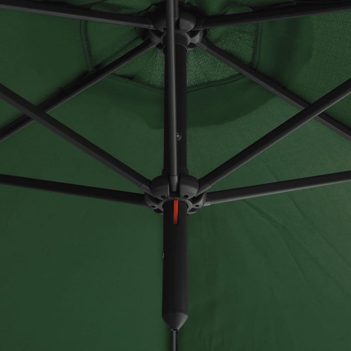 VIDAXL Parasol de jardin double avec mat en acier vert 600 cm