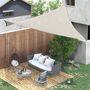 Voir la diapositive 2 : OUTSUNNY Voile d'ombrage carré 3 x 3 m polyester imperméabilisé haute densité 160 g/m² crème