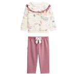 Petit Béguin Ensemble enfant sweat et pantalon en molleton Matcha. Coloris disponibles : Rose