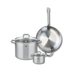 ELO Ensemble de 1 Poêle de cuisson 32 cm et 2 faitouts 14 et 26 cm Elo Profi Citrin