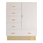 Paris Prix Buffet 5 Tiroirs & 1 Porte  Tazea  112cm Taupe