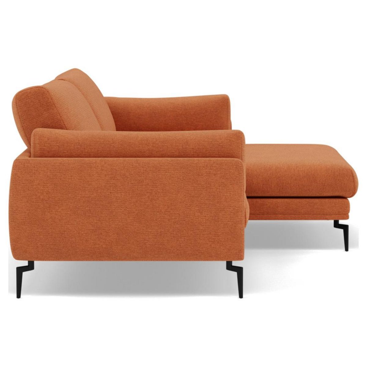 LISA DESIGN Carlos - canapé d'angle droit 4 places ultra moelleux en tissu texturé