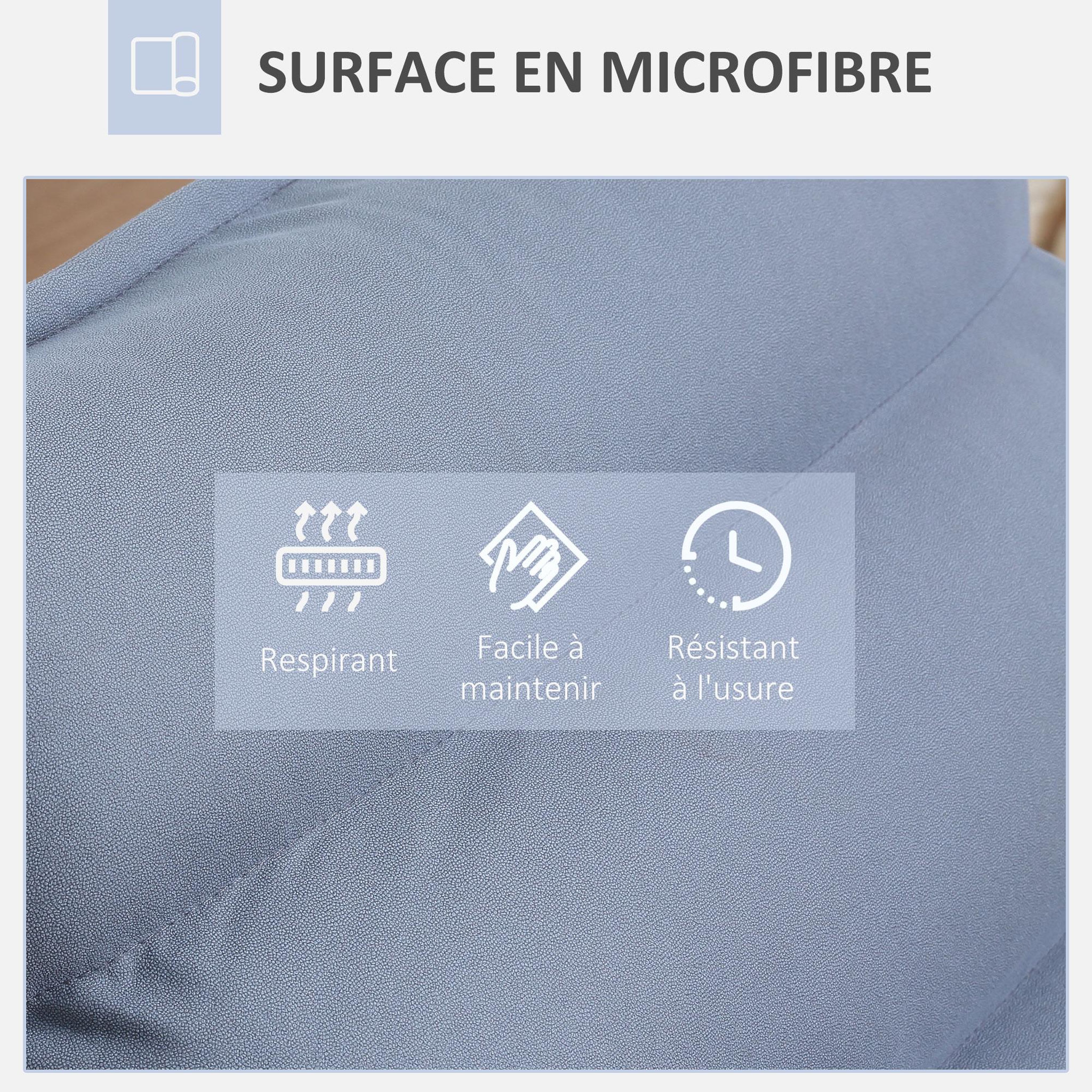Voir la diapositive 6 : HOMCOM Fauteuil relax grand confort pivotant inclinaison réglable 5 niv. épais garnissage mousse haute densité tissu velours microfibre gris