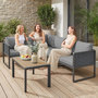 Voir la diapositive 2 : OUTSUNNY Salon de jardin d'angle 6 places métal textilène gris