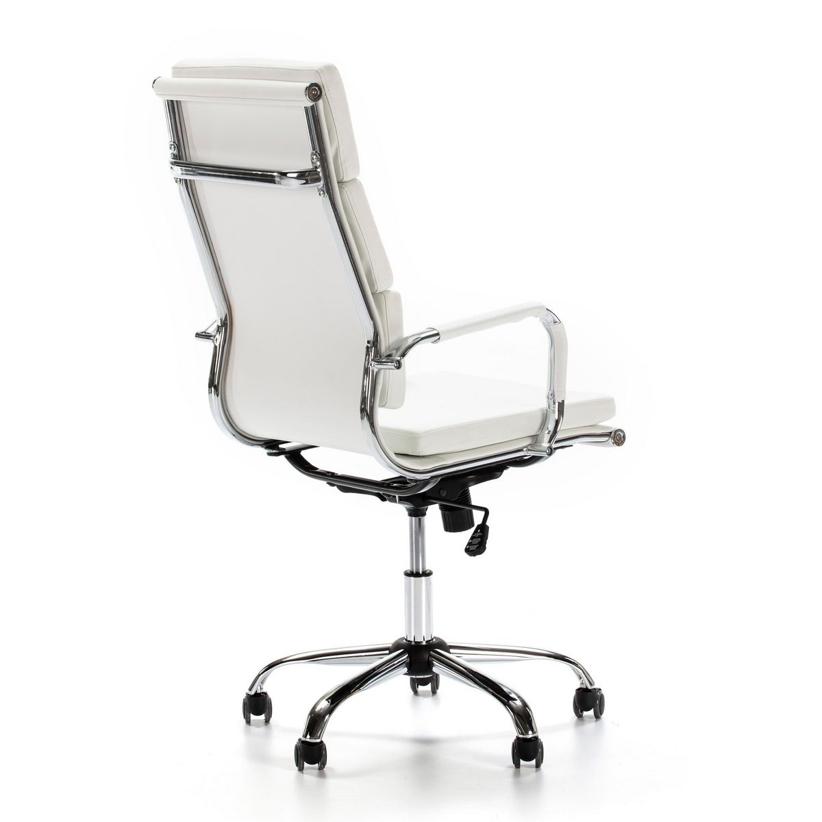 VS VENTA-STOCK Fauteuil de Bureau Morgan inclinable Blanc, Cuir synthétique
