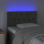 Voir la diapositive 3 : VIDAXL Tete de lit a LED Gris fonce 80x7x78/88 cm Velours