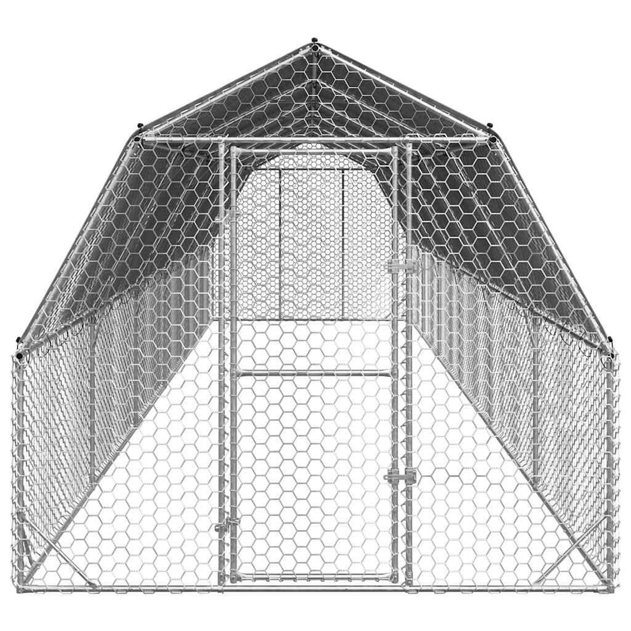 Voir la diapositive 3 : VIDAXL Poulailler avec toit 2,5x12x2,25 m acier galvanise