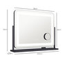 Voir la diapositive 3 : HOMCOM Miroir lumineux LED 3 modes d'éclairage grossissement 10X rotation à 360° port charge USB