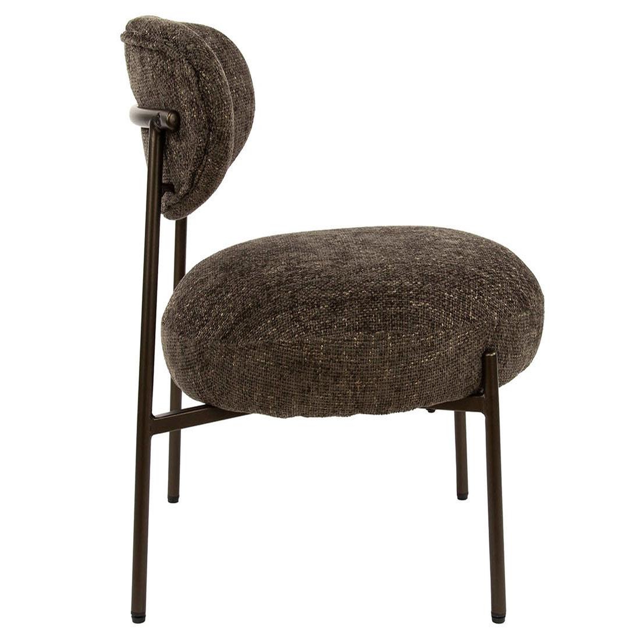Voir la diapositive 5 : BEST MOBILIER Adelia - fauteuil - pieds en métal - en tissu texturé