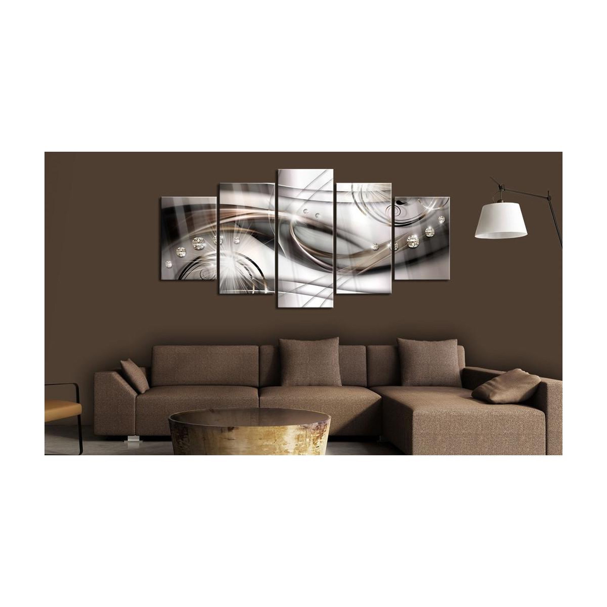 Voir la diapositive 2 : Paris Prix Tableau sur verre acrylique  brown glitter