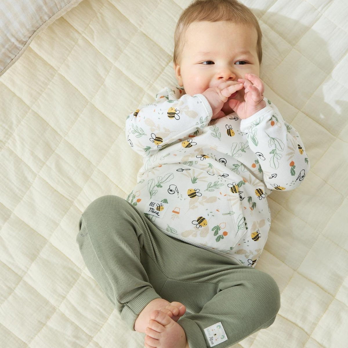 Petit Béguin Sweat-shirt bébé en molleton Eden