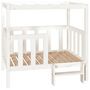 Voir la diapositive 2 : VIDAXL Lit pour chien Blanc 105,5x83,5x100 cm Bois de pin solide