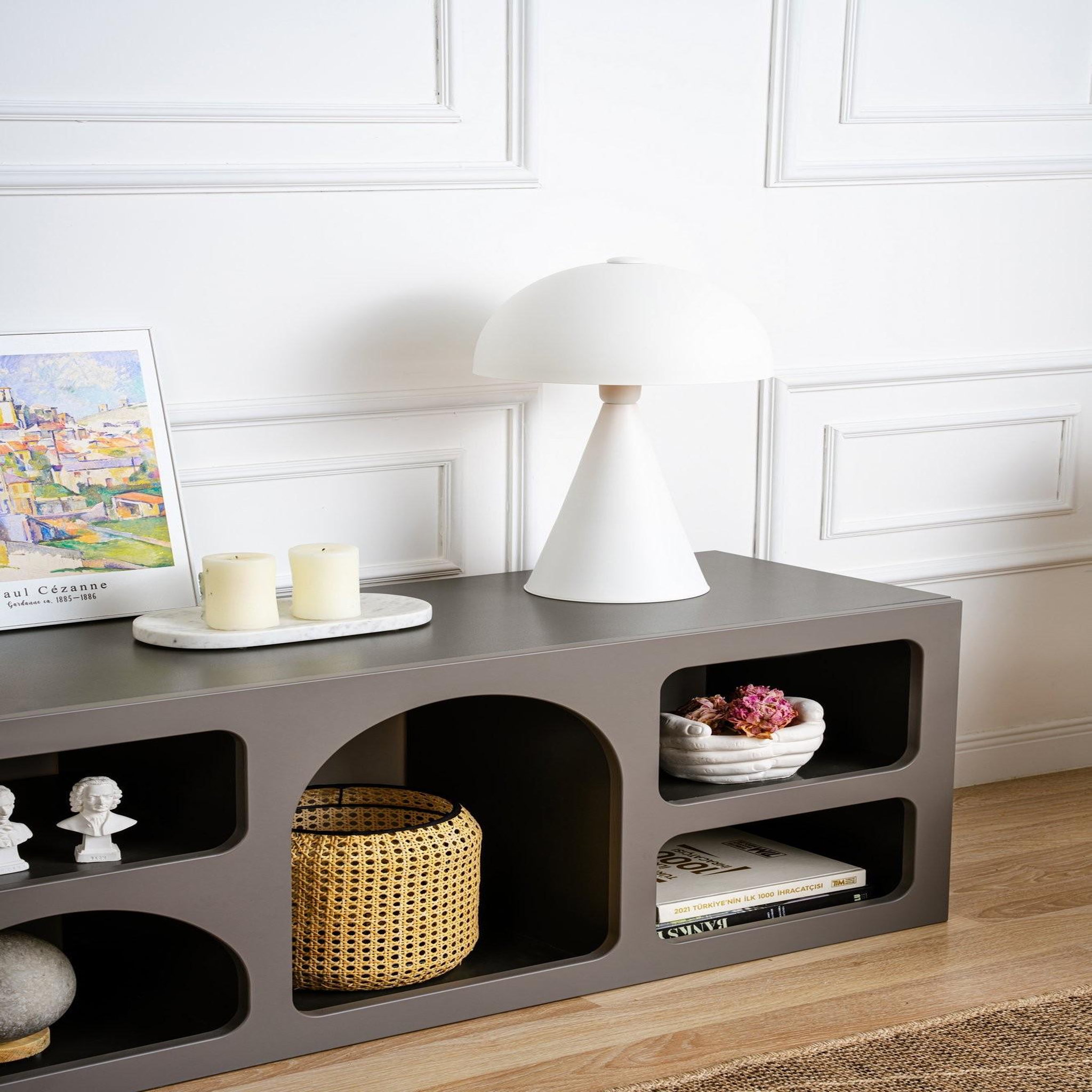 Voir la diapositive 4 : Habitat et Jardin Buffet en bois  ferlis  - 160 x 40 x 51 cm - gris anthracite