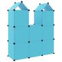 Voir la diapositive 5 : VIDAXL Armoire de rangement pour enfants avec 8 cubes Bleu PP