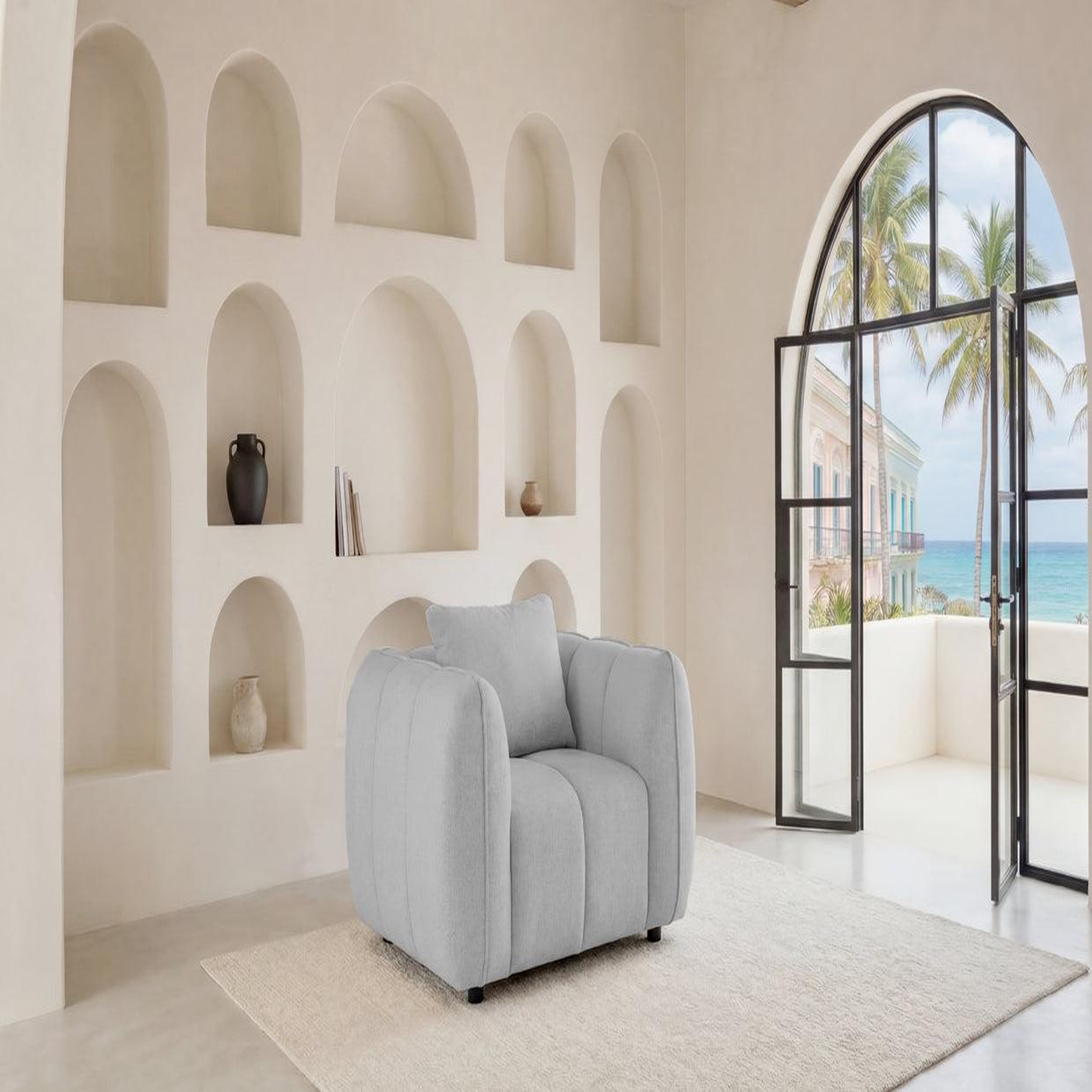 Voir la diapositive 2 : CASANOVA PARIS HAVANA - Fauteuil tissu lisse