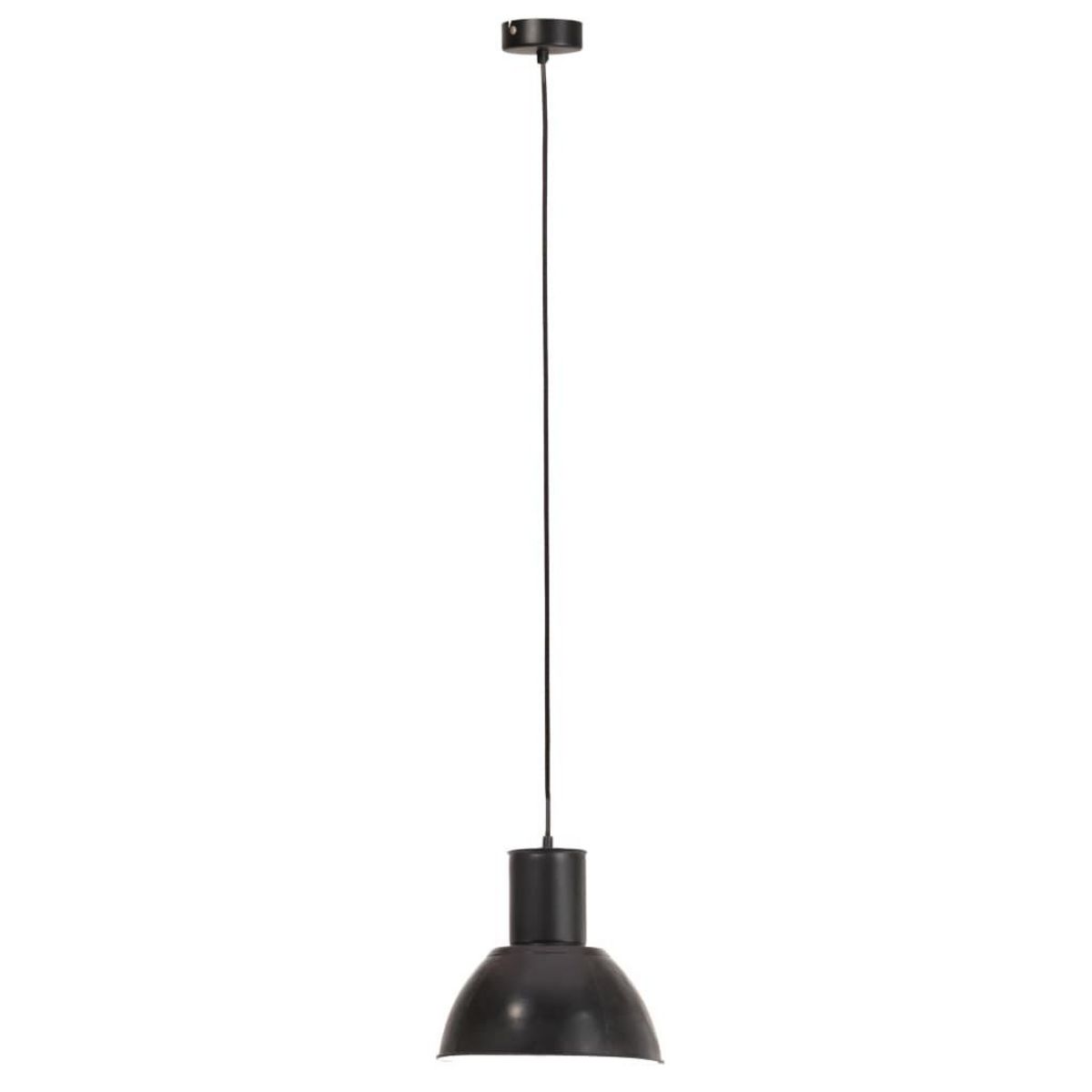 VIDAXL Lampe suspendue 25 W Noir Rond 28,5 cm E27