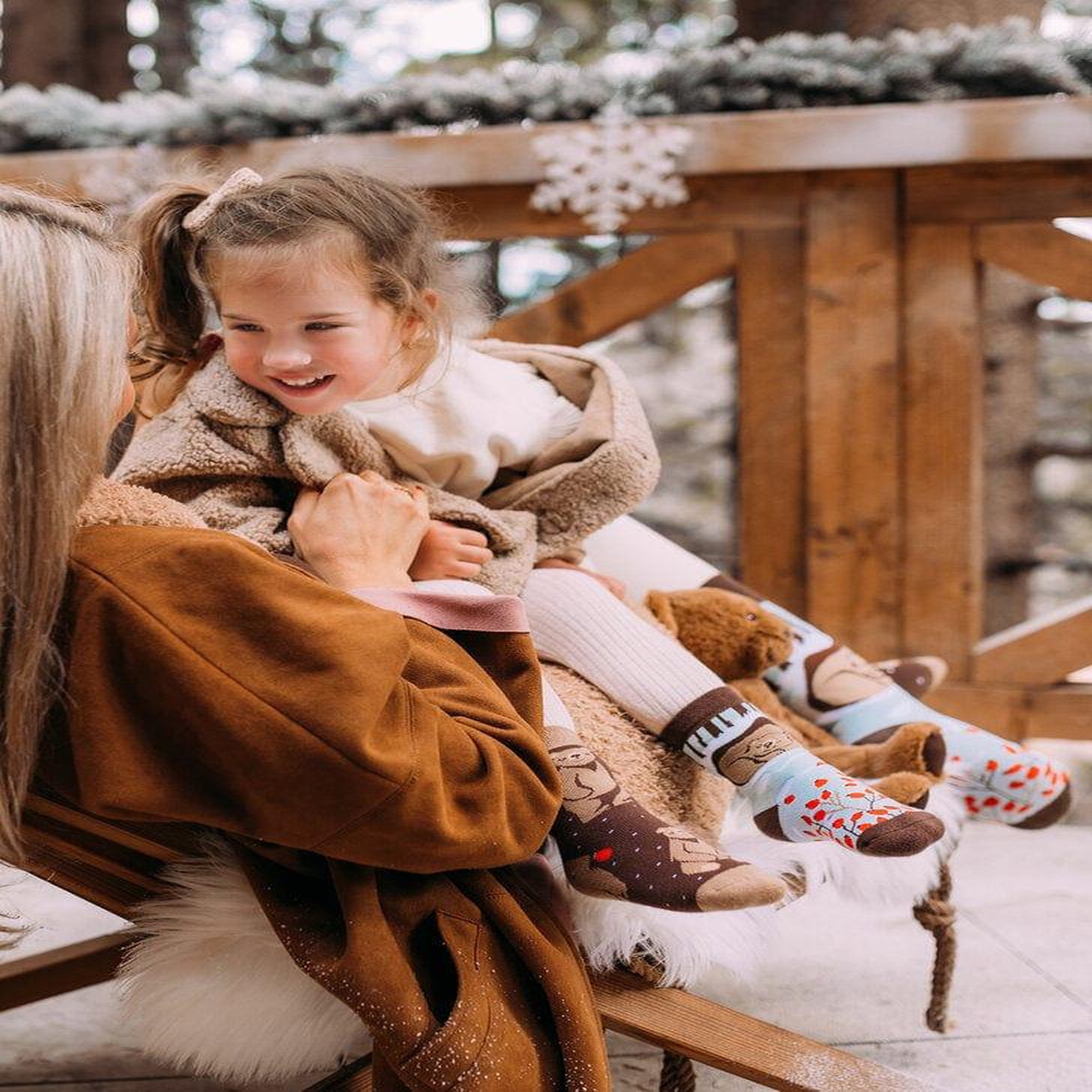 Voir la diapositive 2 : DEDOLES Chaussettes chaudes enfants ours en hiver