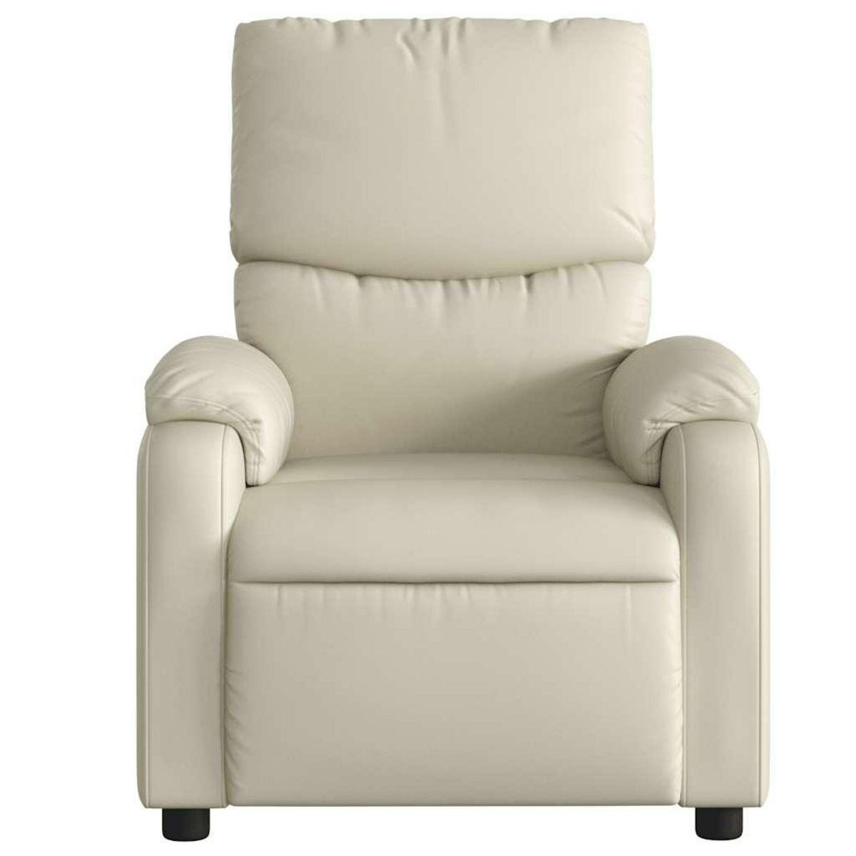 VIDAXL Fauteuil inclinable de massage Creme Similicuir
