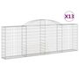 Voir la diapositive 2 : VIDAXL Paniers a gabions arques 13 pcs 300x30x100/120 cm fer galvanise