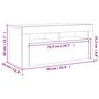 Voir la diapositive 6 : VIDAXL Meuble TV avec lumieres LED chene sonoma 90x35x40 cm
