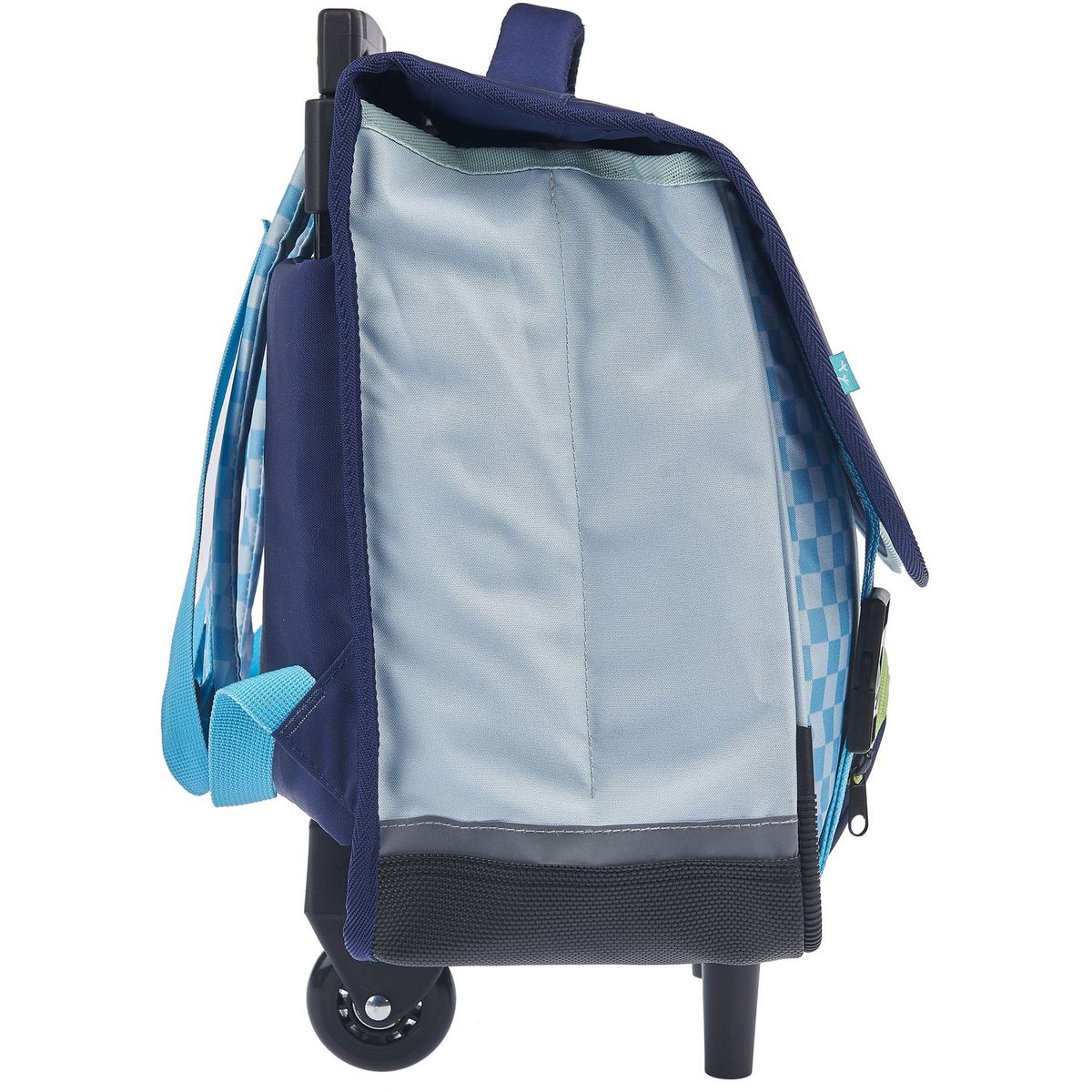 AUCHAN Cartable à roulettes bleu SKATE