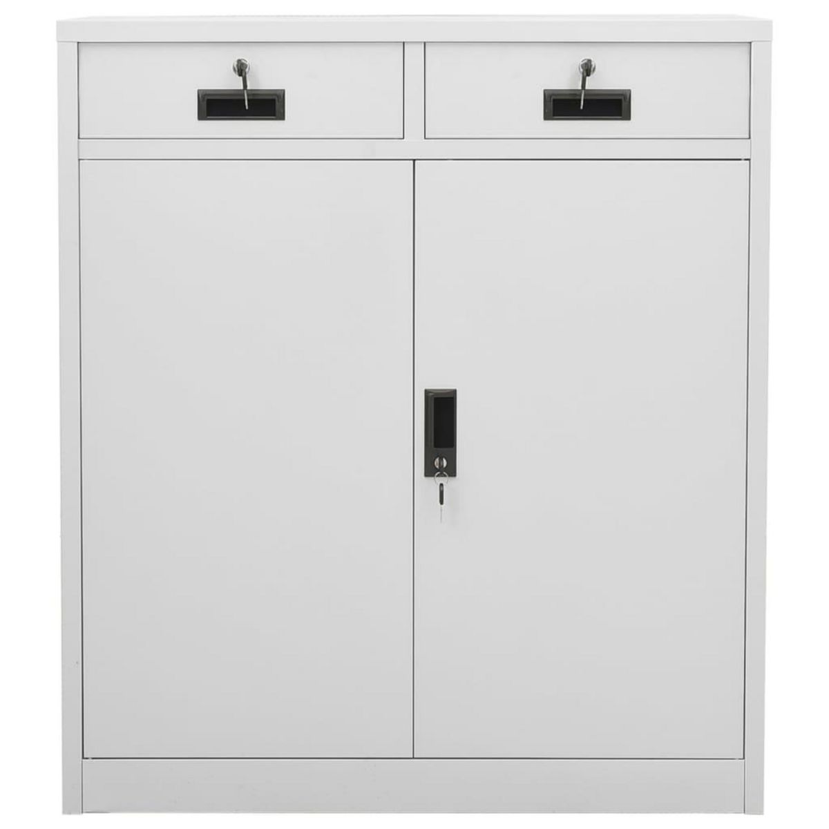 VIDAXL Armoire de bureau Gris clair 90x40x102 cm Acier