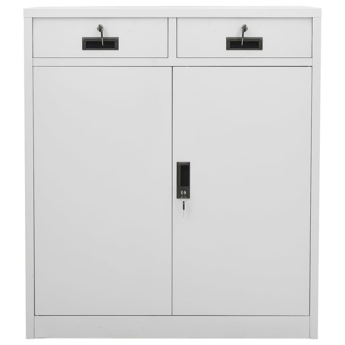 VIDAXL Armoire de bureau Gris clair 90x40x102 cm Acier