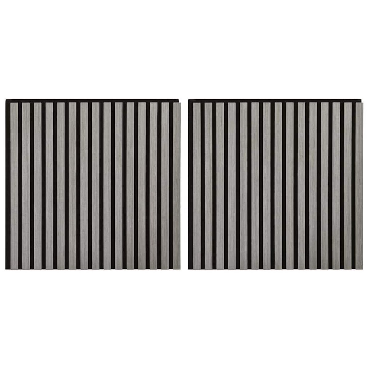 VIDAXL Panneaux muraux acoustiques 2pcs lattes 60,5x60cm placage chene