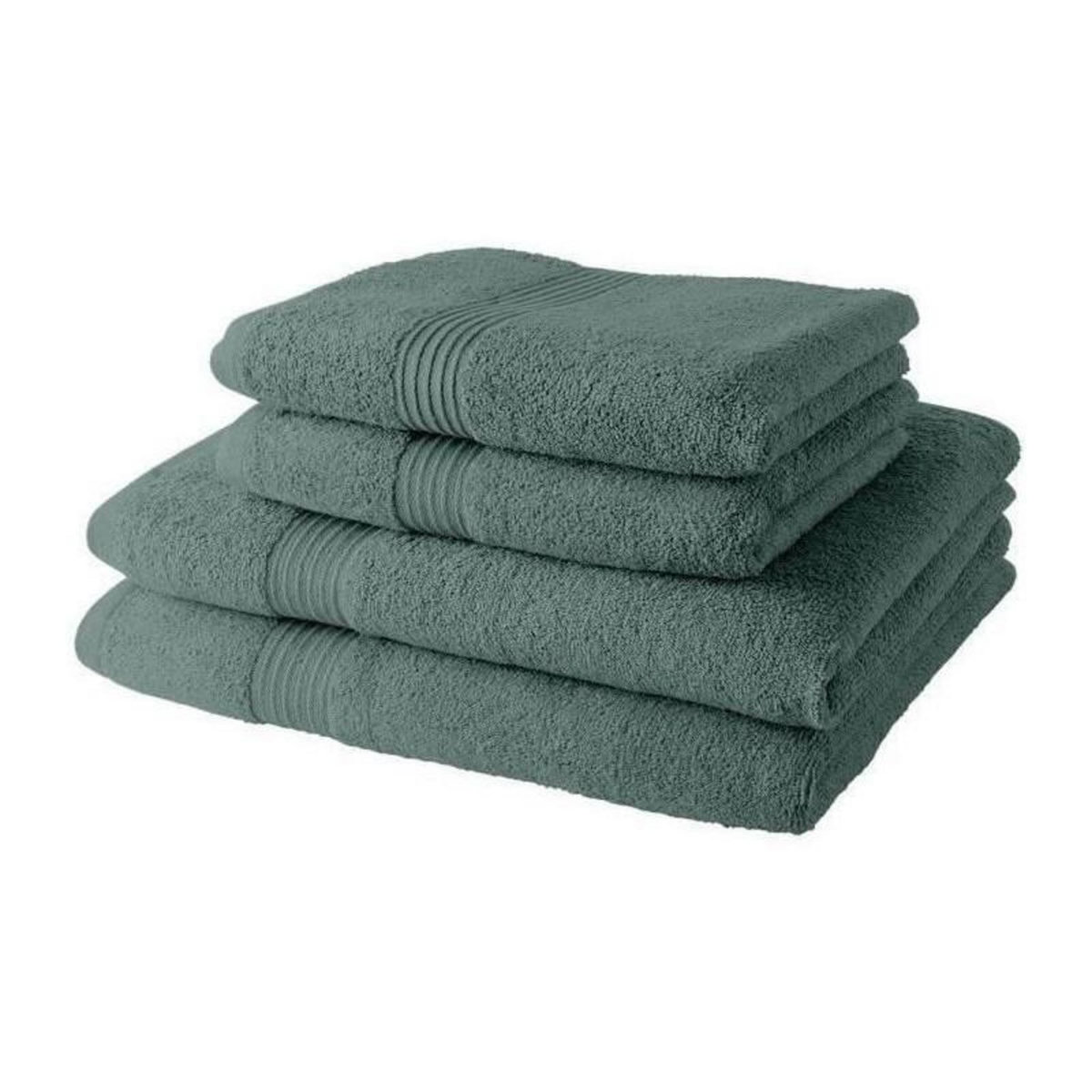 Today 2 Serviettes de bain TODAY 50x90 + 2 Draps de bain 70x130 cm 100% Coton - Celadon