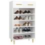 Voir la diapositive 4 : VIDAXL Armoire a chaussure Blanc brillant 60x35x105 cm Bois ingenierie