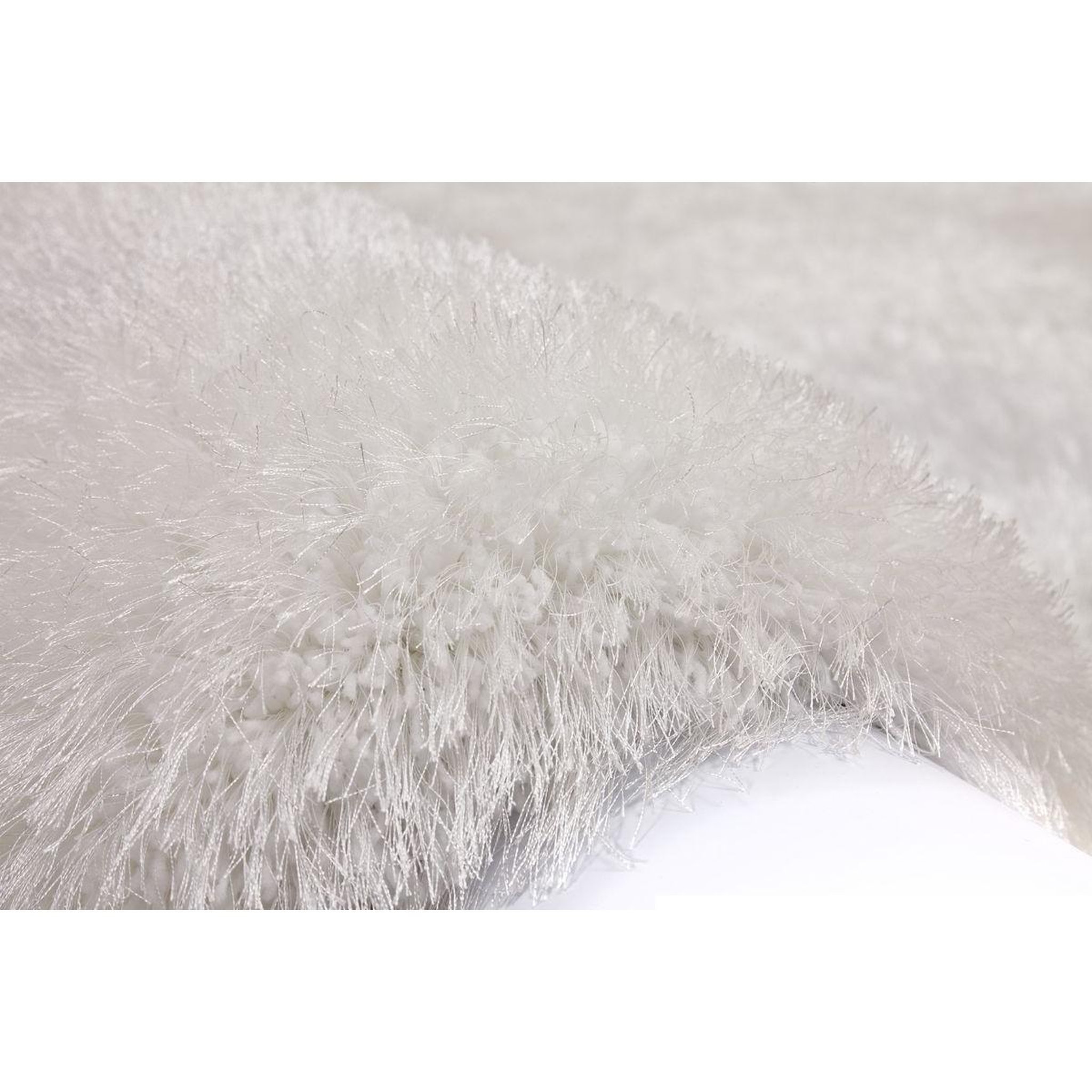 Voir la diapositive 3 : Paris Prix Tapis Shaggy Fait Main  Cosy  Blanc