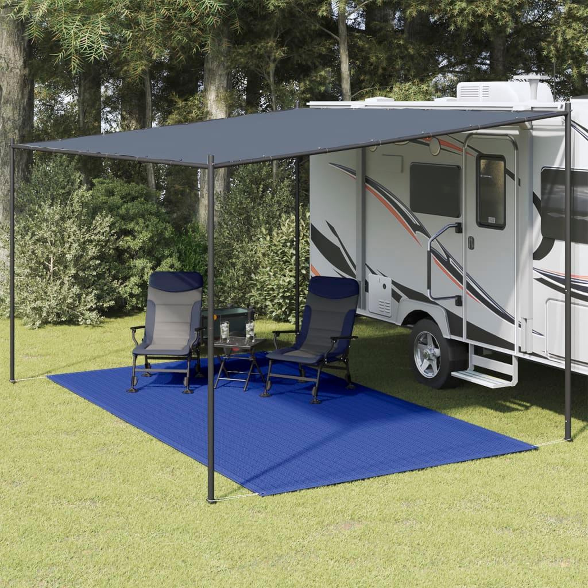Voir la diapositive 1 : VIDAXL Tapis de tente 250x400 cm Bleu