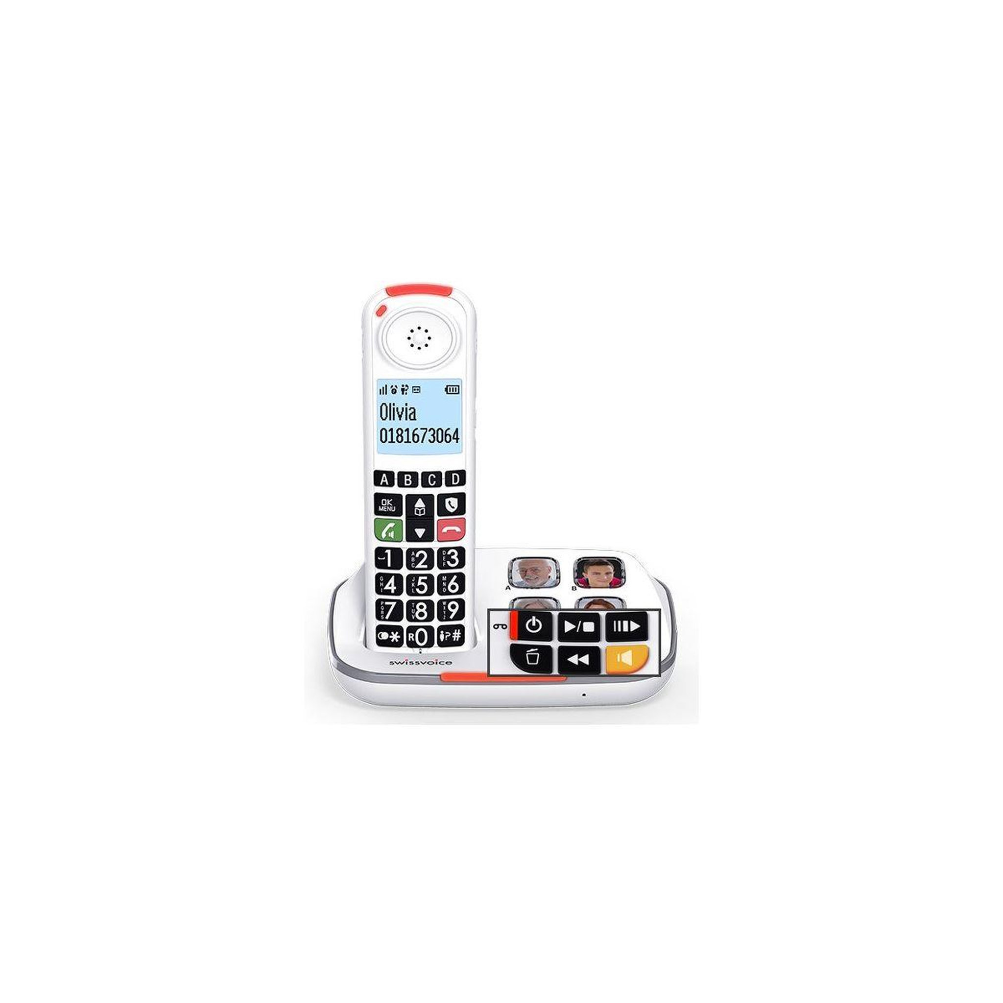 Voir la diapositive 2 : Swissvoice Téléphone sans fil XTRA 2355 Voice Duo
