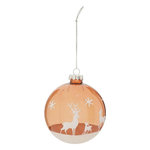 ATMOSPHERA Boule de Noël en Verre  Rennes  8cm Bronze