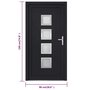 Voir la diapositive 6 : VIDAXL Porte d'entree anthracite 98x190 cm PVC