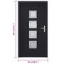 Voir la diapositive 6 : VIDAXL Porte d'entree anthracite 98x190 cm PVC