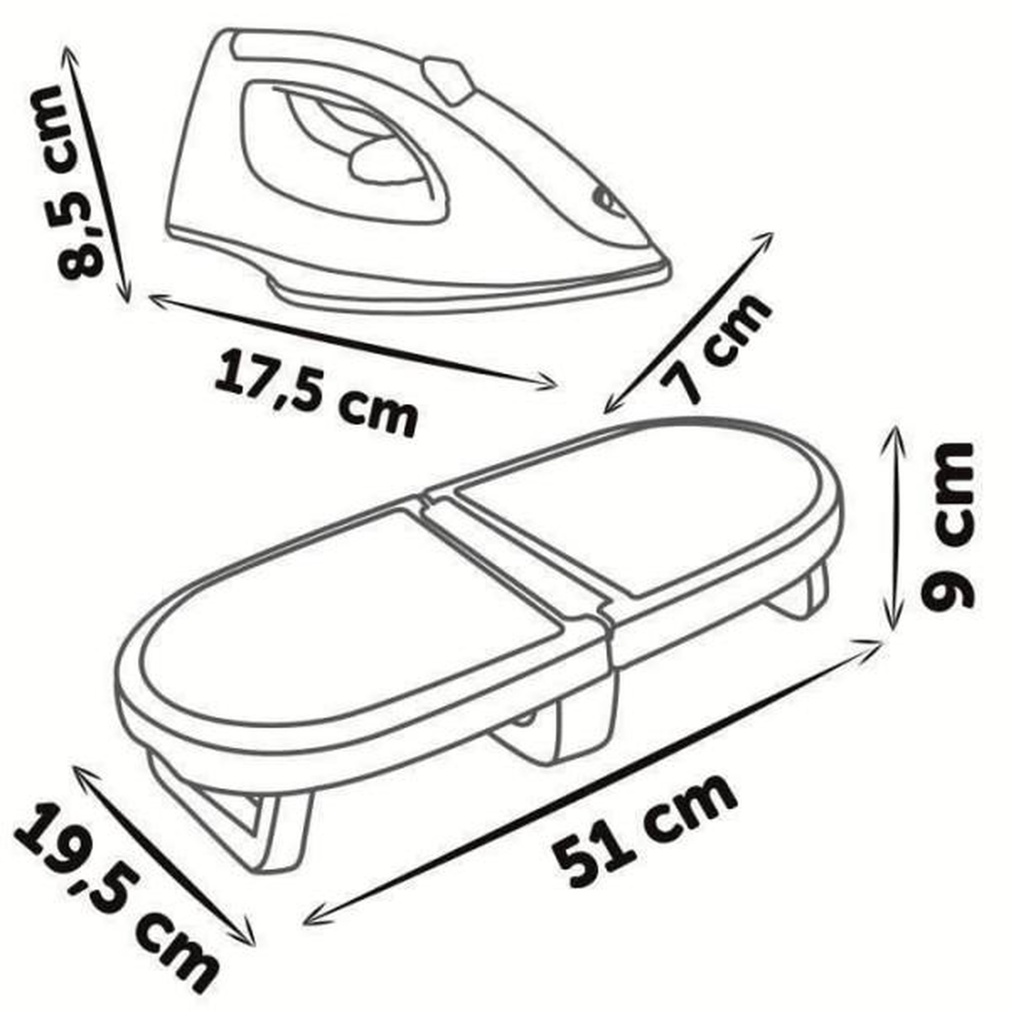 Voir la diapositive 5 : SMOBY Planche à repasser enfant Smoby pliable avec accessoires réalistes