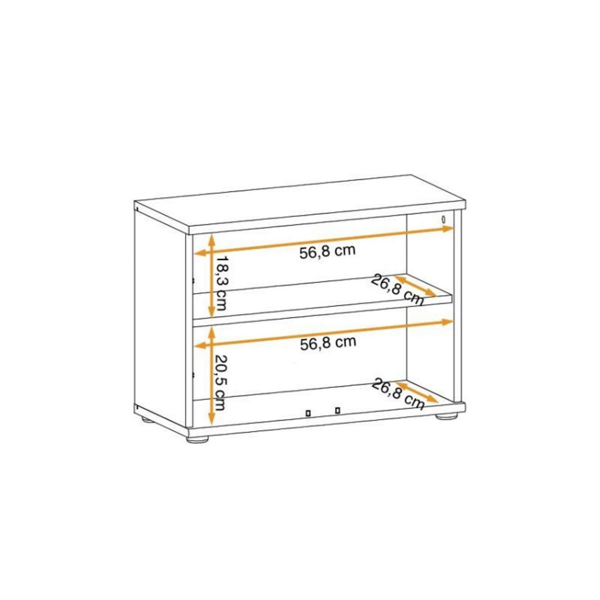 Paris Prix Meuble de Rangement  Armario  60cm Chêne
