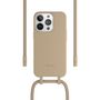 Voir la diapositive 2 : WOODCESSORIES Coque avec cordon iPhone 14 Pro Tour de cou Taupe