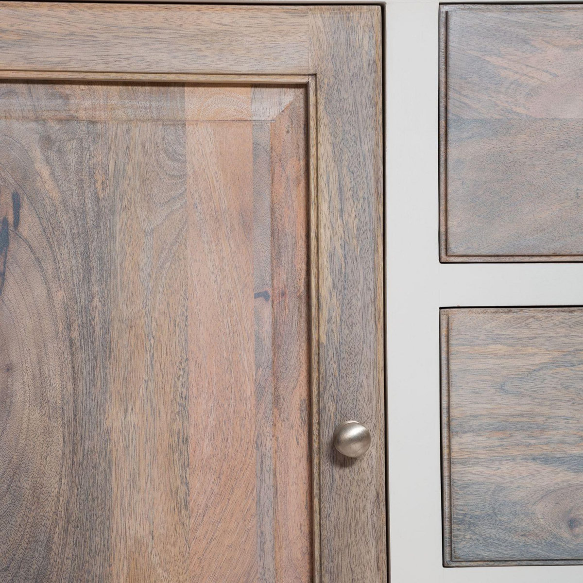 ATMOSPHERA Buffet en bois Aleria - L. 150 x H. 80 cm - Blanc