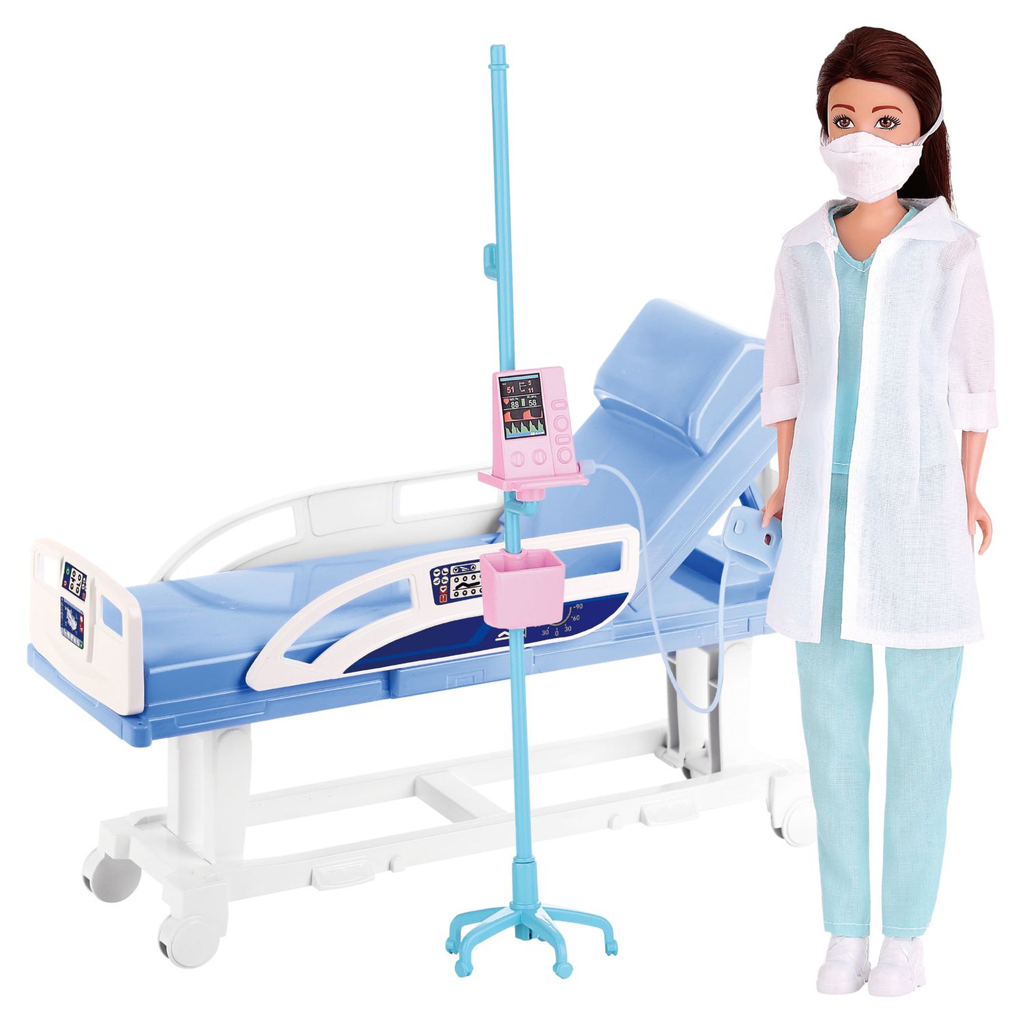 One Two Fun Set urgence médicale avec poupée mannequin - Thème brancard