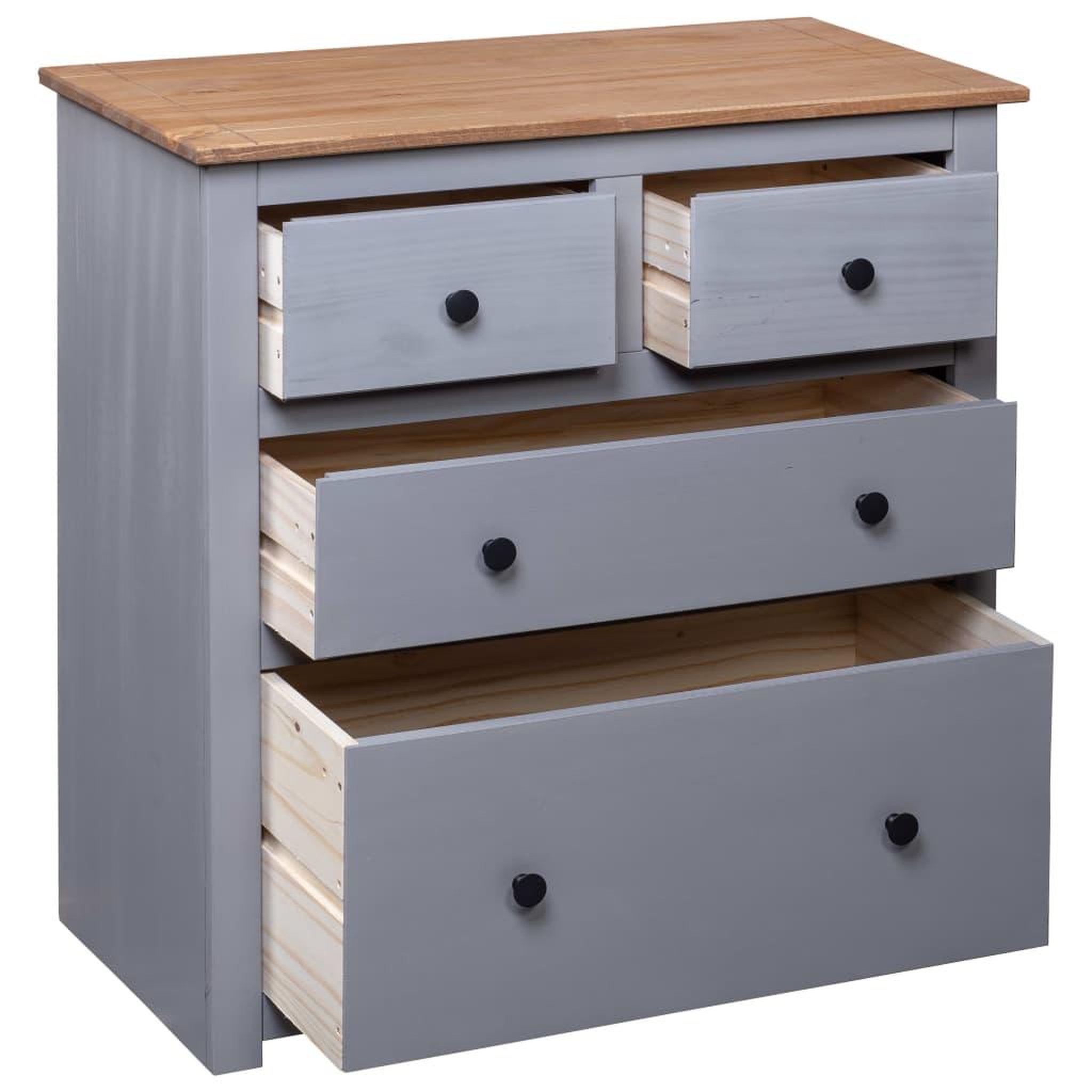 Voir la diapositive 5 : VIDAXL Buffet Gris 80x40x83 cm Pin Gamme Panama