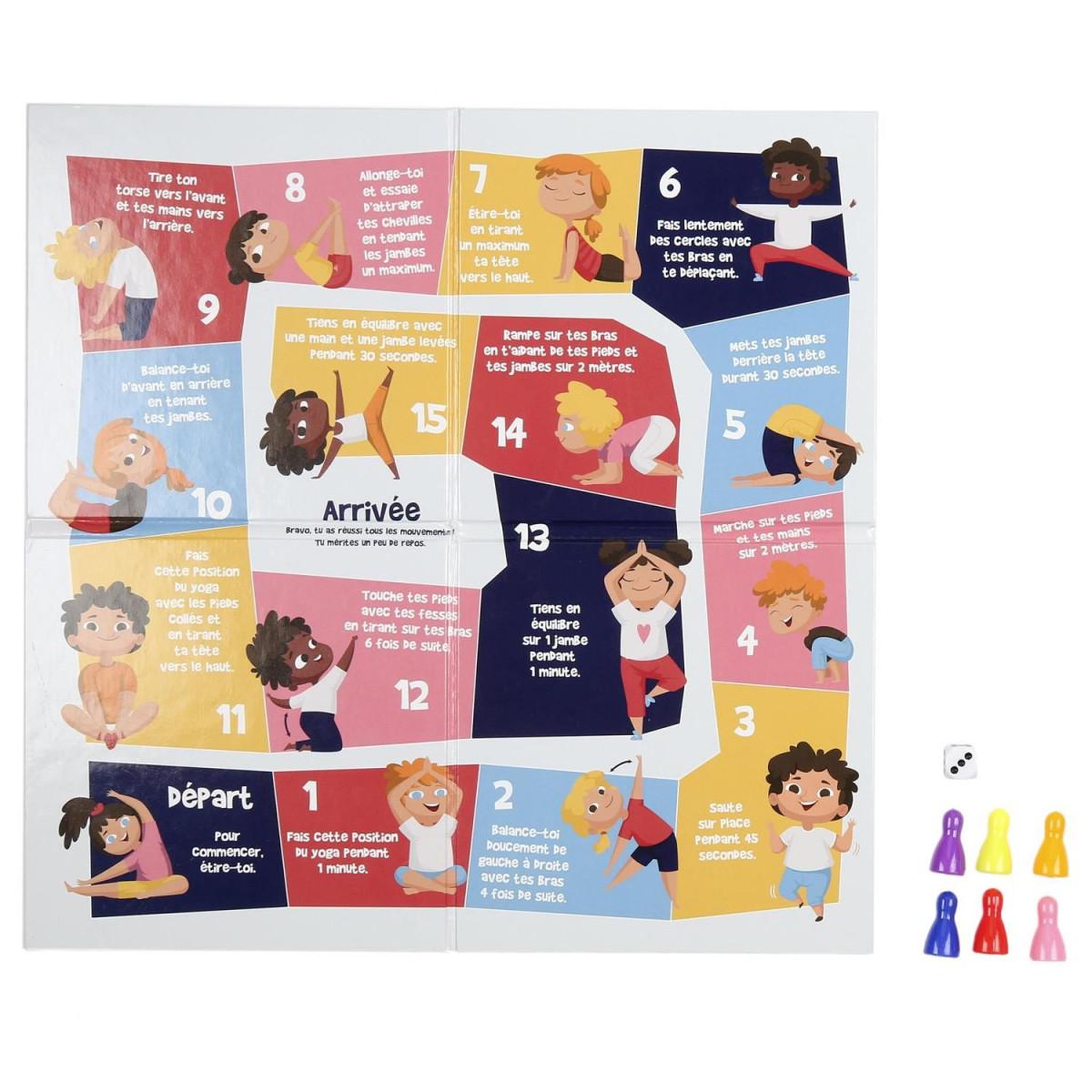 Voir la diapositive 3 : Jeux 2 momes Jeu enfant  les mouvements  28cm multicolore