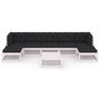 Voir la diapositive 3 : VIDAXL Salon de jardin avec coussins 8 pcs blanc bois de pin massif