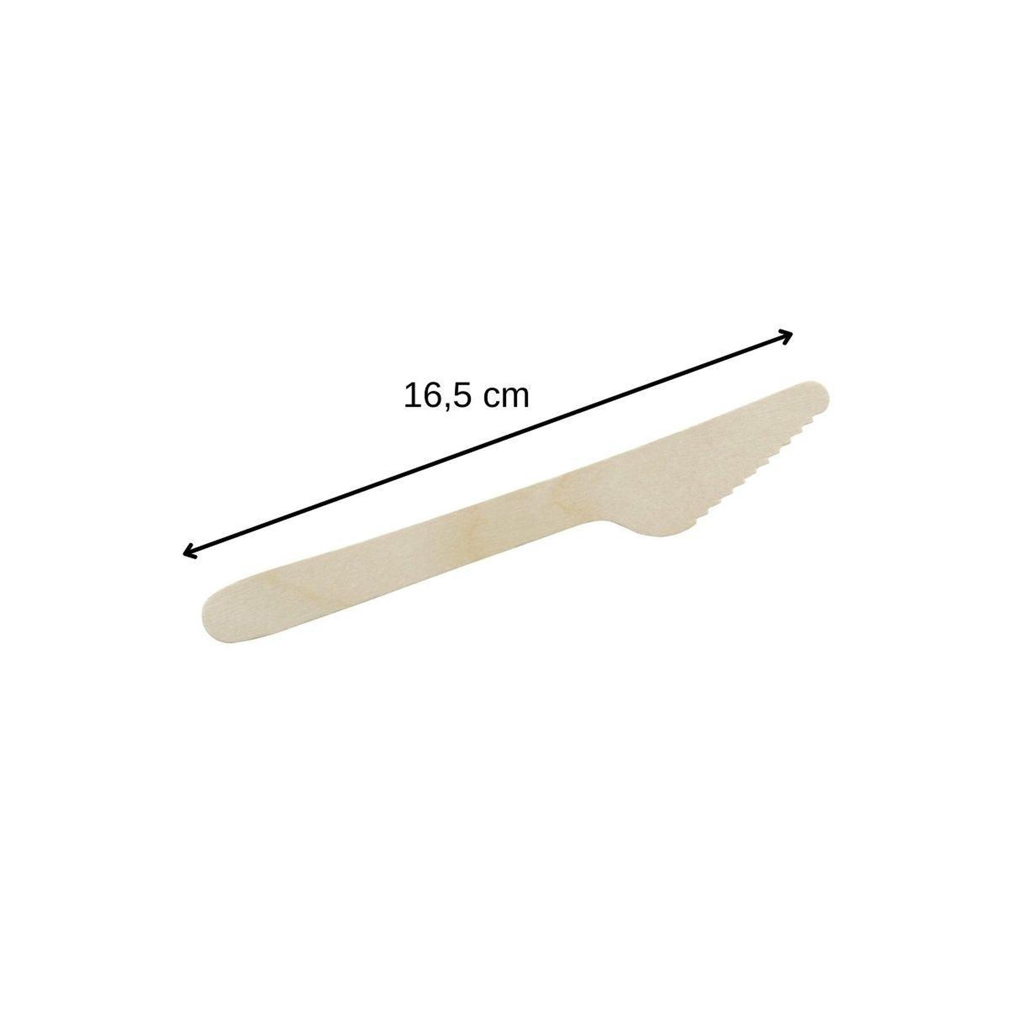 Voir la diapositive 3 : Fackelmann Lot de 30 couteaux en bois jetables Fackelmann Move