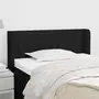 VIDAXL Tete de lit avec oreilles Noir 83x16x78/88 cm Tissu