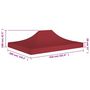 Voir la diapositive 6 : VIDAXL Toit de tente de reception 4x3 m Bordeaux 270 g/m^2