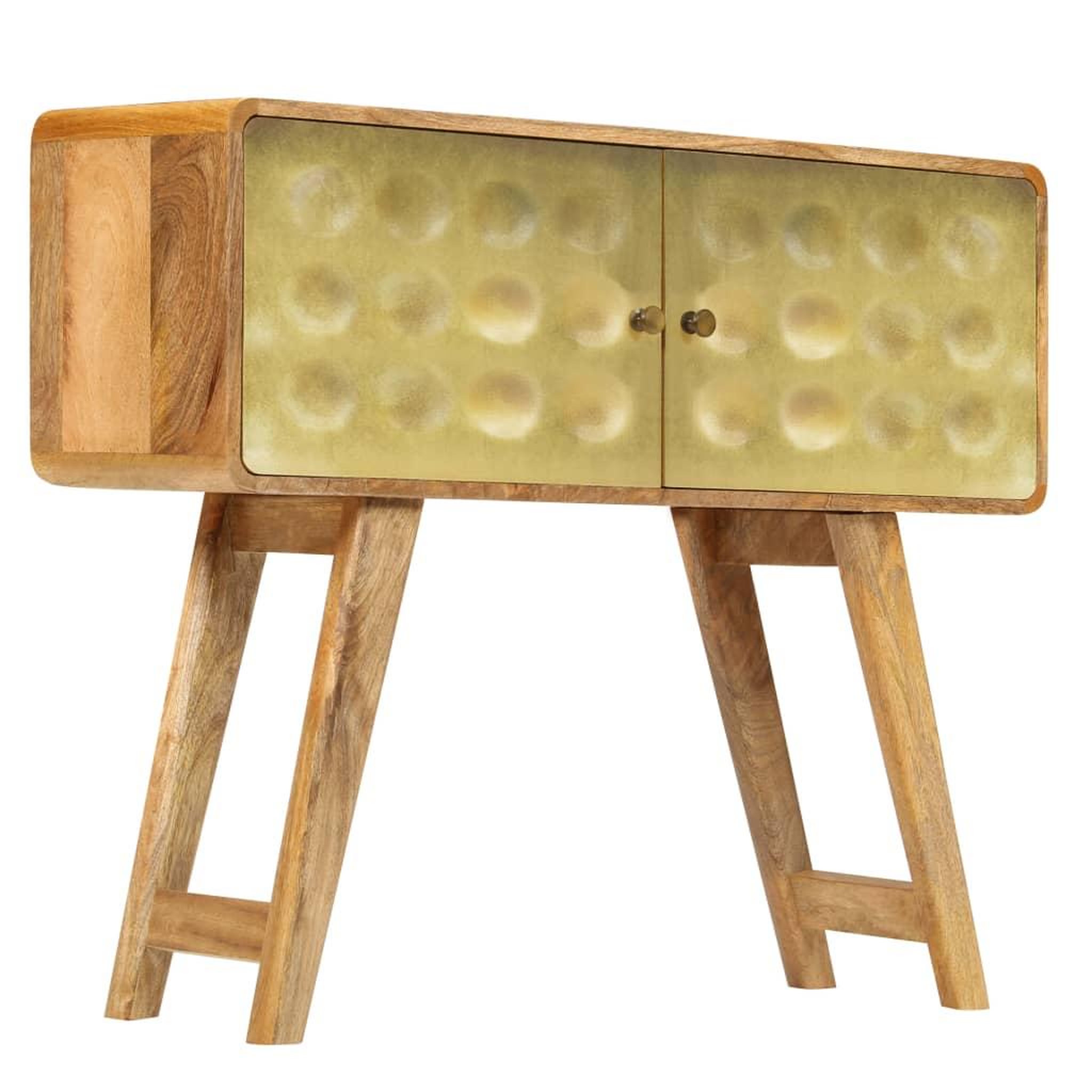Voir la diapositive 2 : VIDAXL Buffet Bois de manguier massif 90x30x77 cm