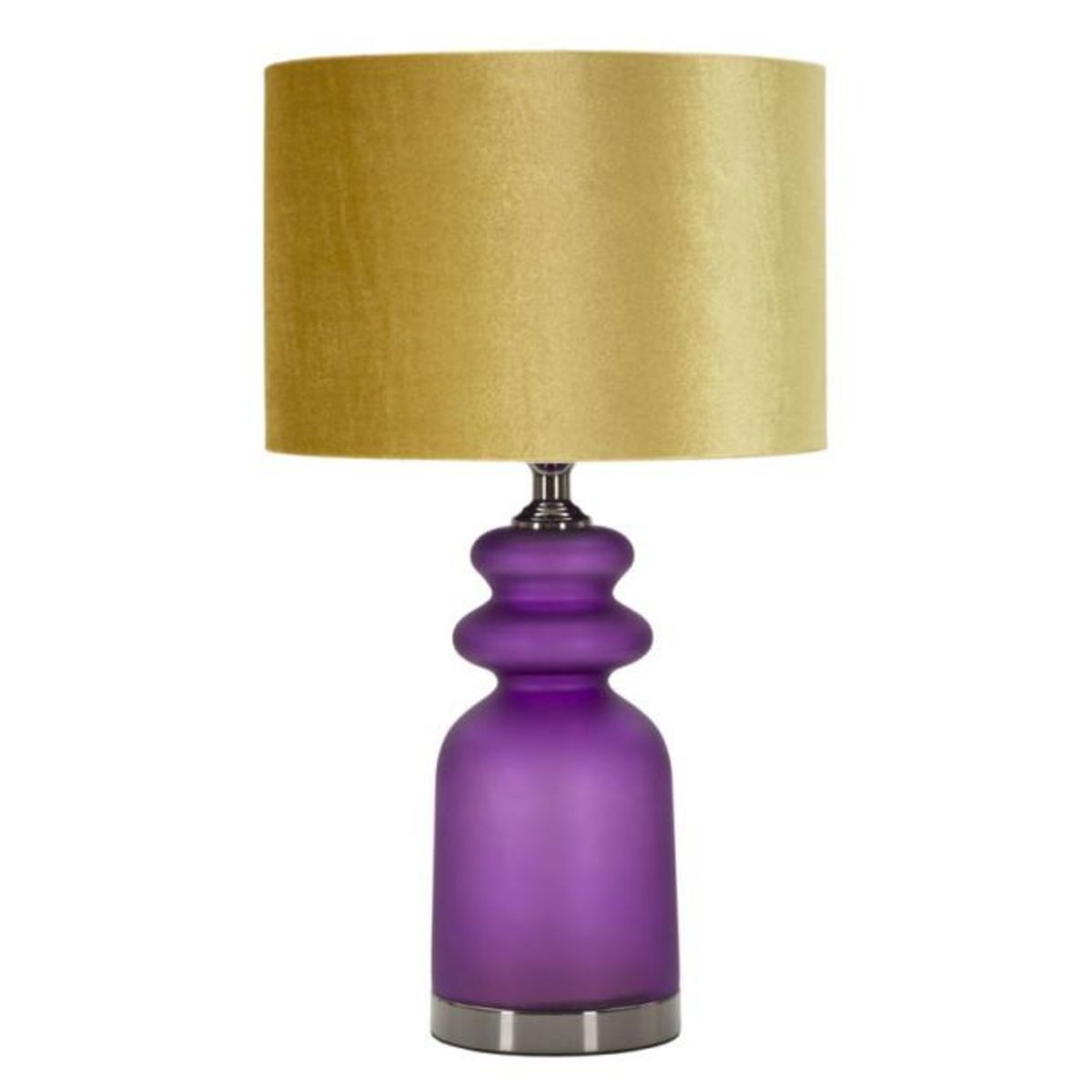 Paris Prix Lampe à Poser en Verre  Milva Two  57cm Violet & Or