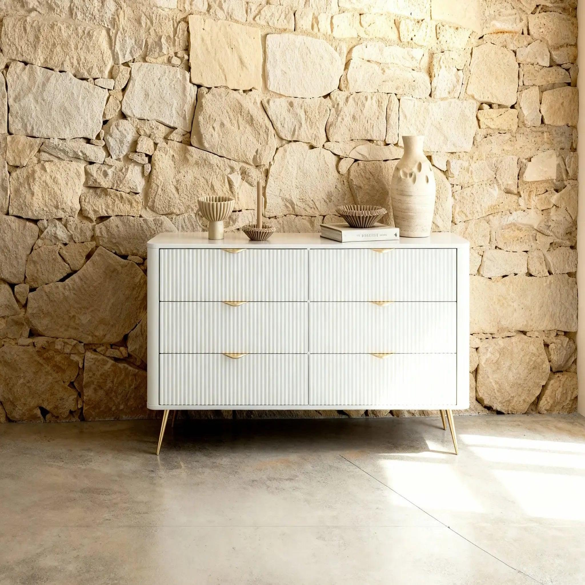 Voir la diapositive 6 : CASANOVA PARIS Joudy - buffet 163cmeffet rainuré